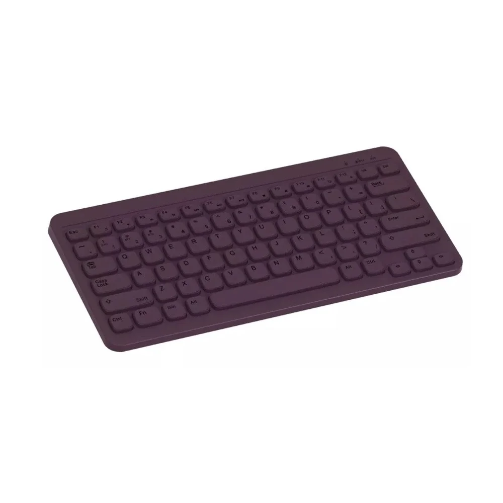 North Compact Square Key Wireless Keyboard Plum Purple Slim Portable Bluetooth